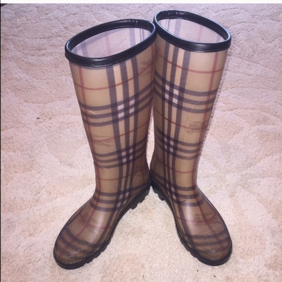 Burberry rain boots