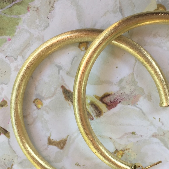 *Sold on Merc* Gold Sheila Fajl Hoops - Picture 2 of 3