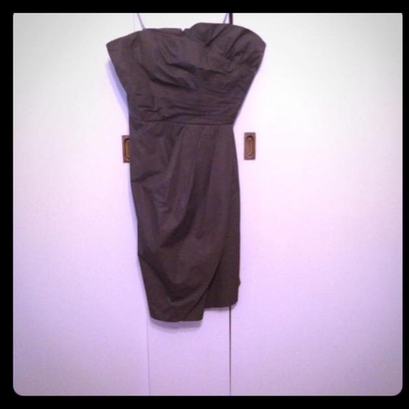 Charcoal grey JCREW cotton taffeta cocktail dress