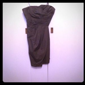 Charcoal grey JCREW cotton taffeta cocktail dress