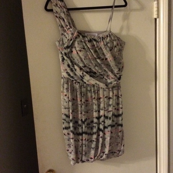 BCBG Generation one-shoulder cocktail dress.