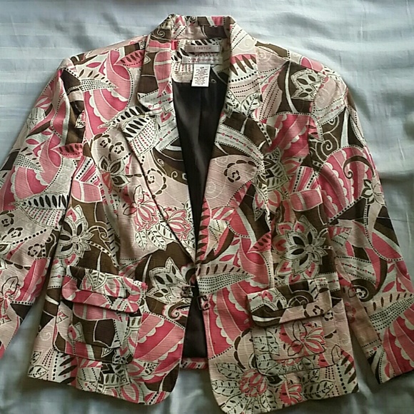 Nine & Co petite pink bold jacket