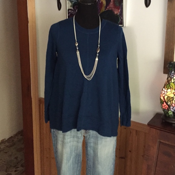 Turquoise A-Line swing sweater 1