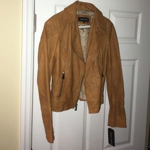 Women's Black Rivet Leather Jacket