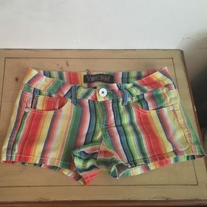 Size 5 Rainbow Striped Shorts