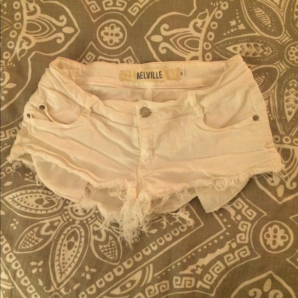 Brandy Melville White Cutoff Shorts