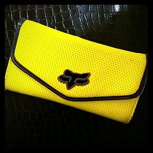 Neon yellow fox wallet