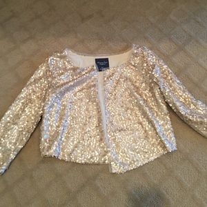 Sequin crop cardigan