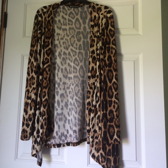Animal print cardigan