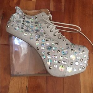 Jeffrey Campbell Dina Jeweled Wedge Boot