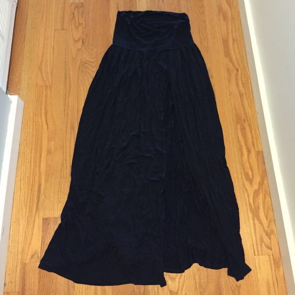 Long black maxi skirt  with side slit
