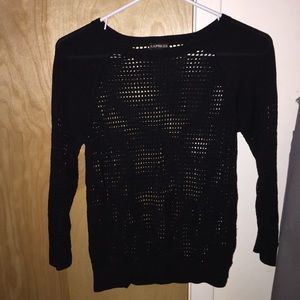 Black Express Knit Top