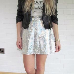 Holographic circle skirt