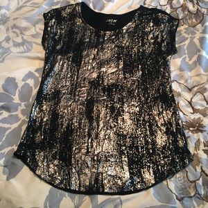 Black and silver top