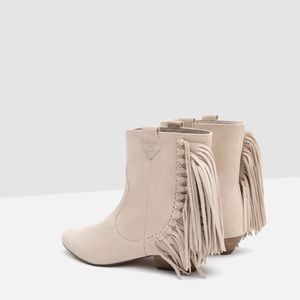ZARA genuine leather booties.