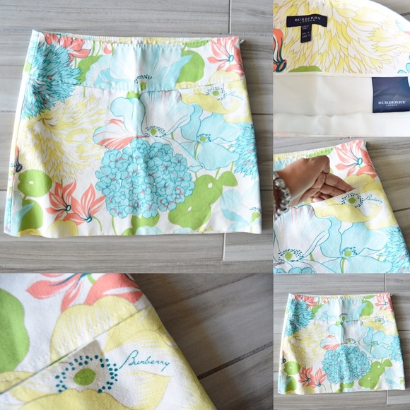 SOLD Authentic Burberry Floral Skirt Size 4