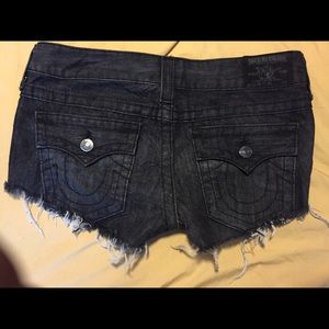 True religion mini shorts