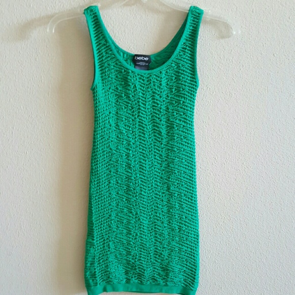Bebe green bodycon minidress