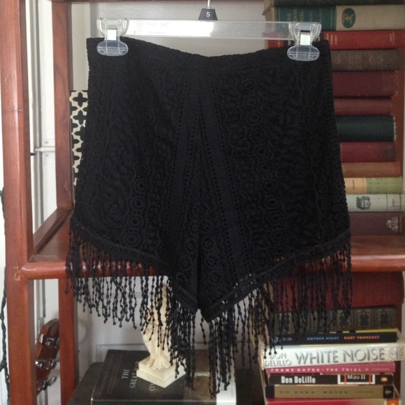 SOLD. Express Fringe Shorts - Picture 1 of 3