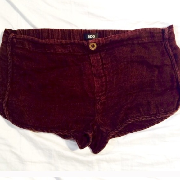❗️1 LEFT Urban Outfitters Maroon Dolphin Shorts - Picture 2 of 4