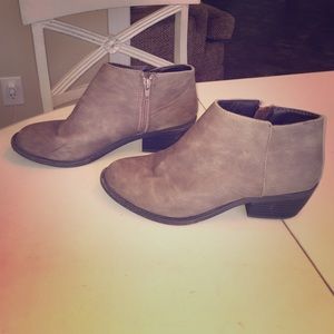 Grey ankle booties
