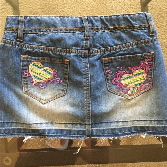 Detailed Sz 12~ Lined Denim Skirt - Picture 2 of 4