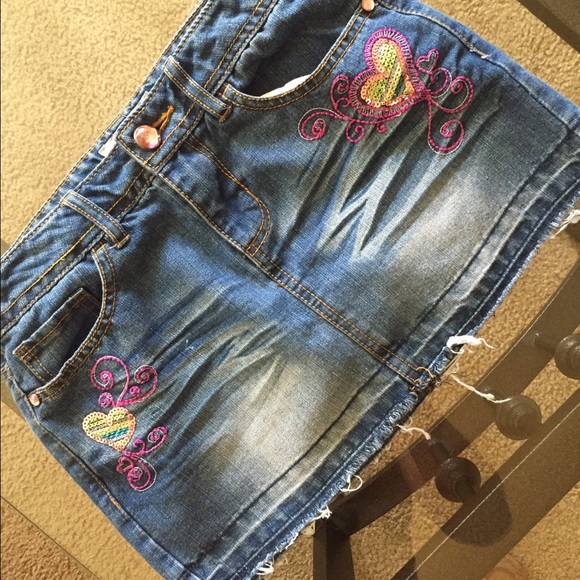 Detailed Sz 12~ Lined Denim Skirt - Picture 3 of 4