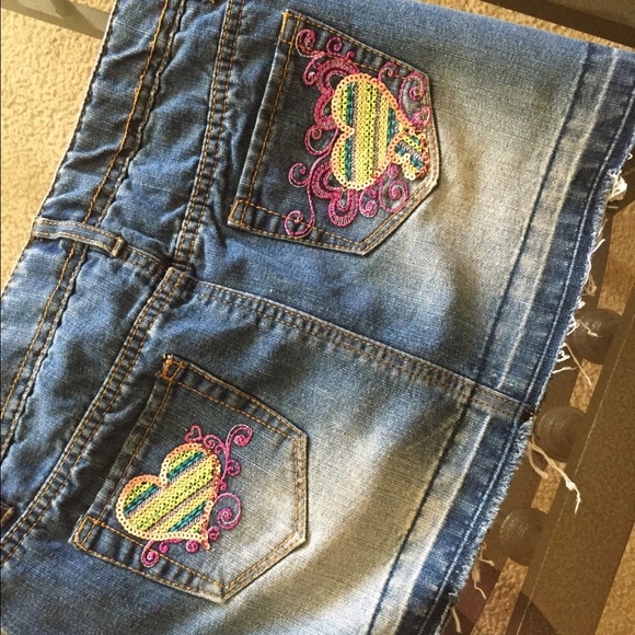 Detailed Sz 12~ Lined Denim Skirt - Picture 4 of 4