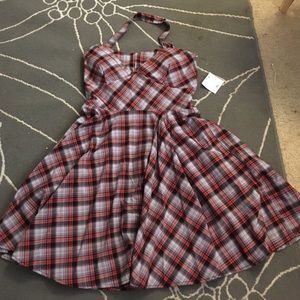 Modcloth traveling cake pop dress paprika plaid