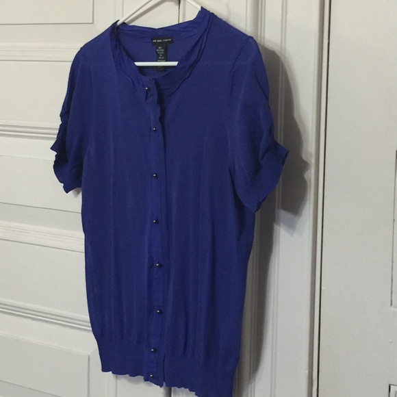 New York & Company Short Sleeve Cardigan