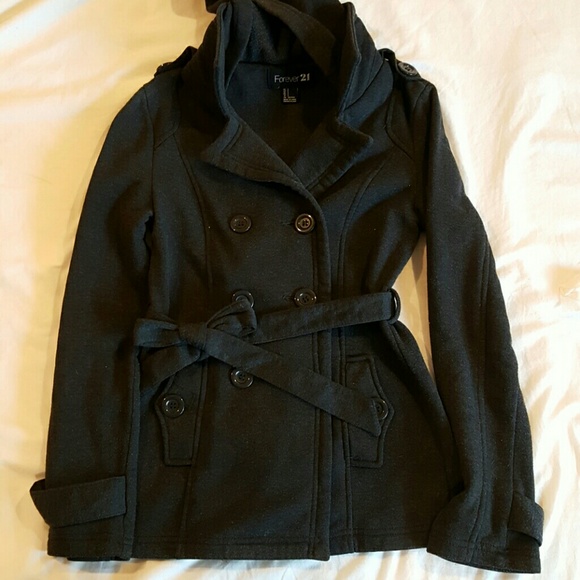 FOREVER 21 Belted Pea Coat.