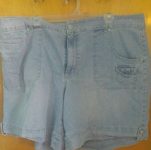 Plus size denim shorts