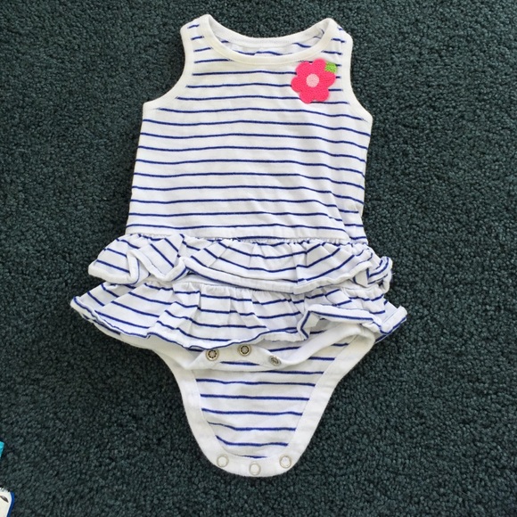 Bundle of 2 Carter's Ruffled Bodysuit Dresses - Picture 2 of 4