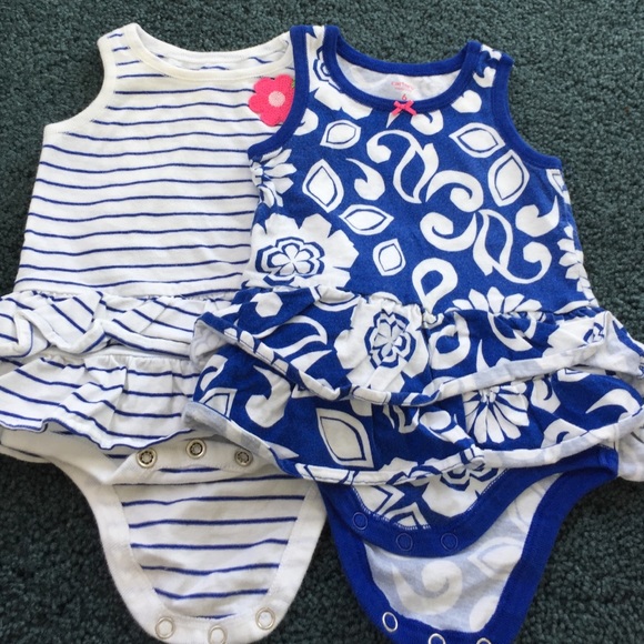 Bundle of 2 Carter's Ruffled Bodysuit Dresses - Picture 4 of 4