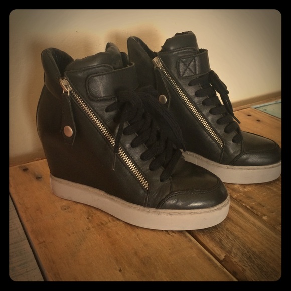 Ash leather platform sneakers with side zips