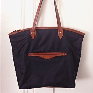 Ralph Lauren monogrammed equestrian print tote