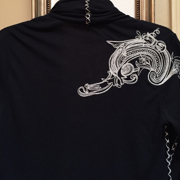 Embroidered open tunic - Picture 4 of 4