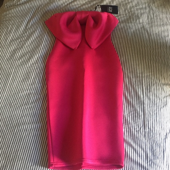 brand new!! Hot pink strapless bow dress