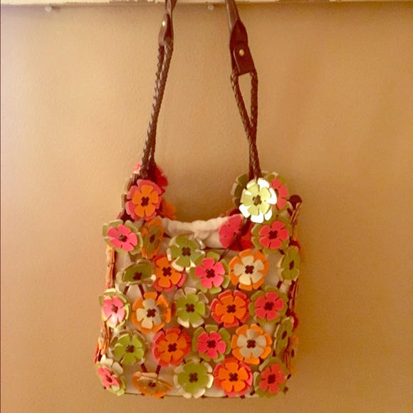 Fun and Colorful Flower Covered Tote from Chicos