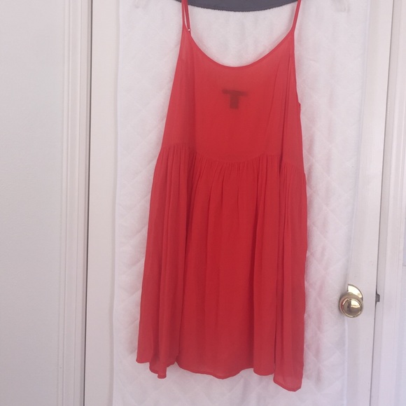 Flowy coral dress