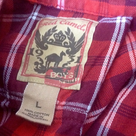 ❤️ Red Camel Flannel Shirt ❤️ - Picture 3 of 3