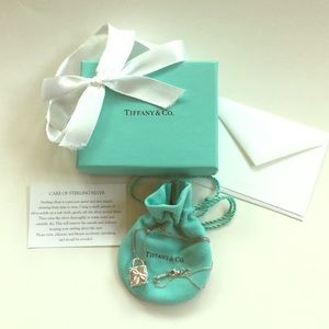 Tiffany & Co. Sterling Tiffany Box Charm & Chain💕