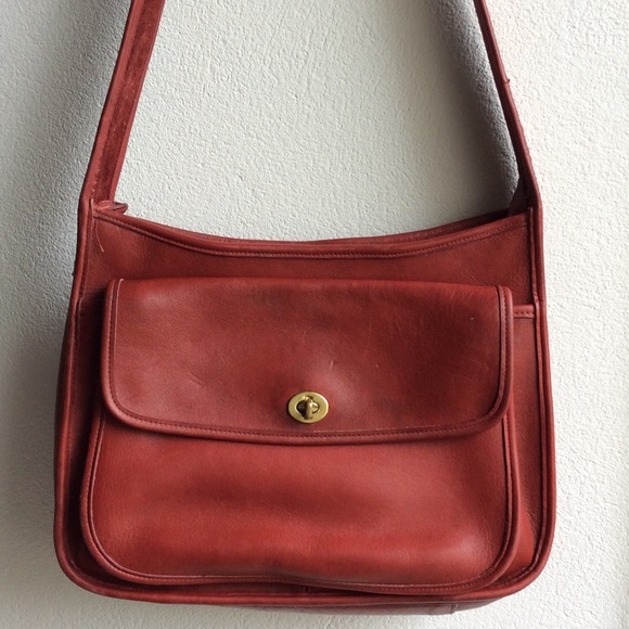 Coach Handbags - Coach Vintage Red Crossbody Bag