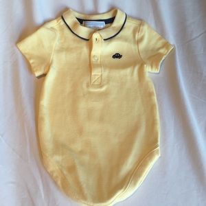 Janie and Jack Layette 3-6 mos yellow onesie