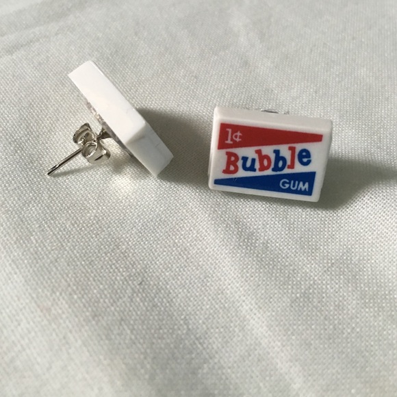 Super hip bubble gum earrings - Picture 2 of 2