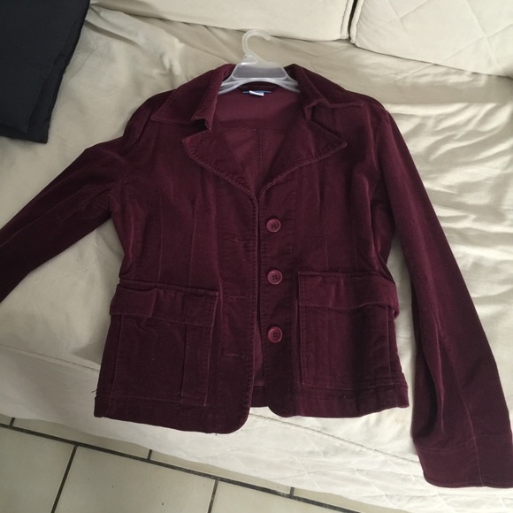 Courduroy blazer (burgundy)