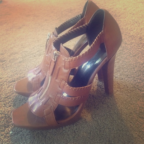 Jessica Simpson Strike Cognac Platform Sandals