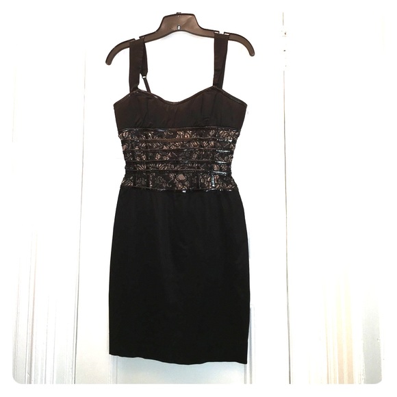 Bebe XS Lace Bodice Dress