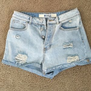 Brandy Melville light denim shorts
