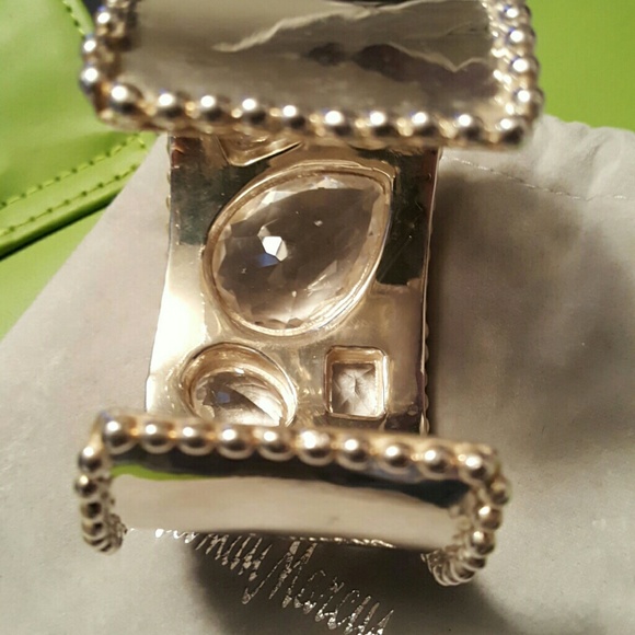 STEPHEN DWECK Large Sterling White Topaz Cuff - Picture 3 of 4